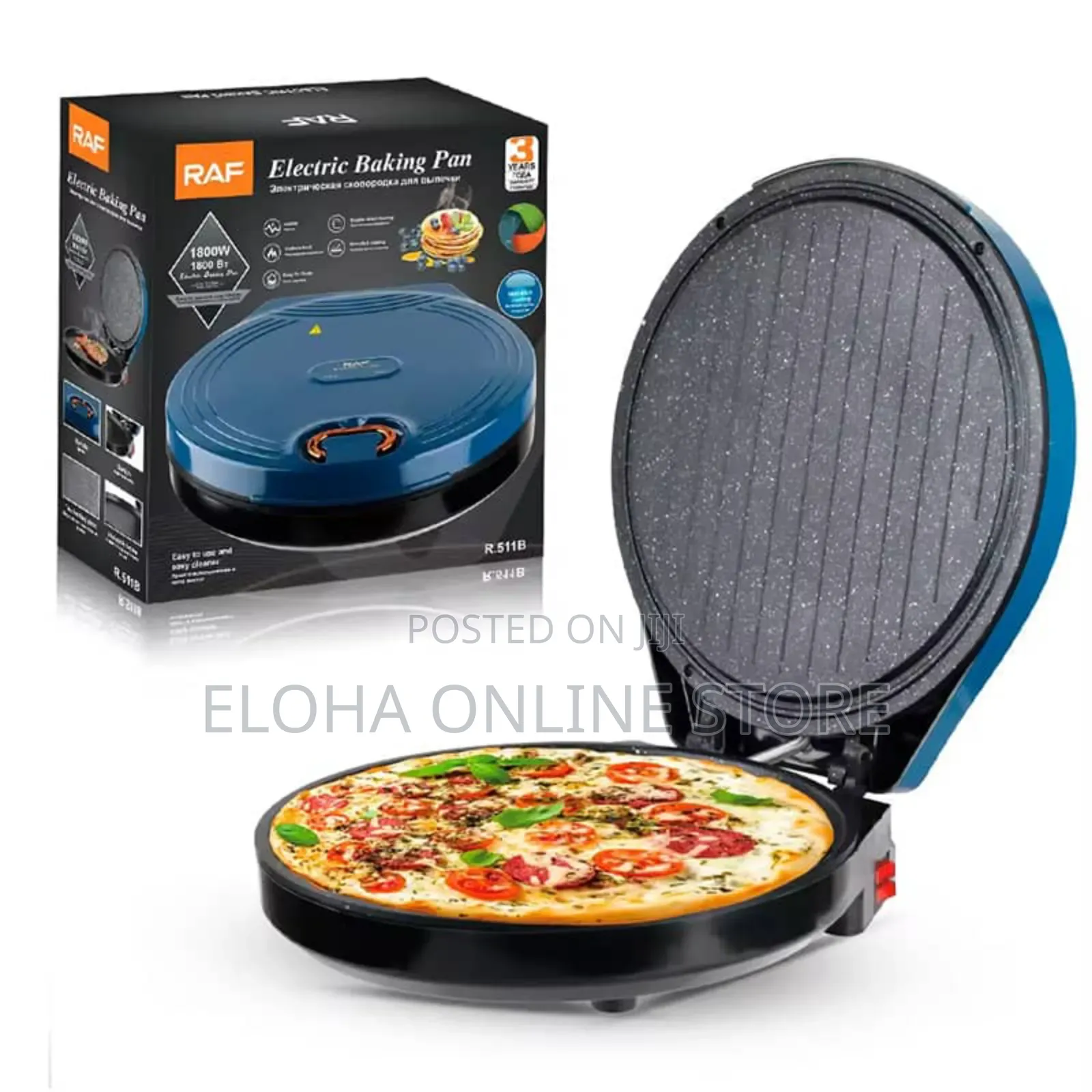 Raf Electric Multi-Function Pan Pizza Bread Maker 1800w