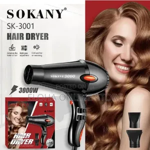 Sokany Professional Hair Dryer 3000w Black Sk-3001