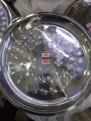 6pieces of 50 Inch Round Stainless Steel Serving Tray