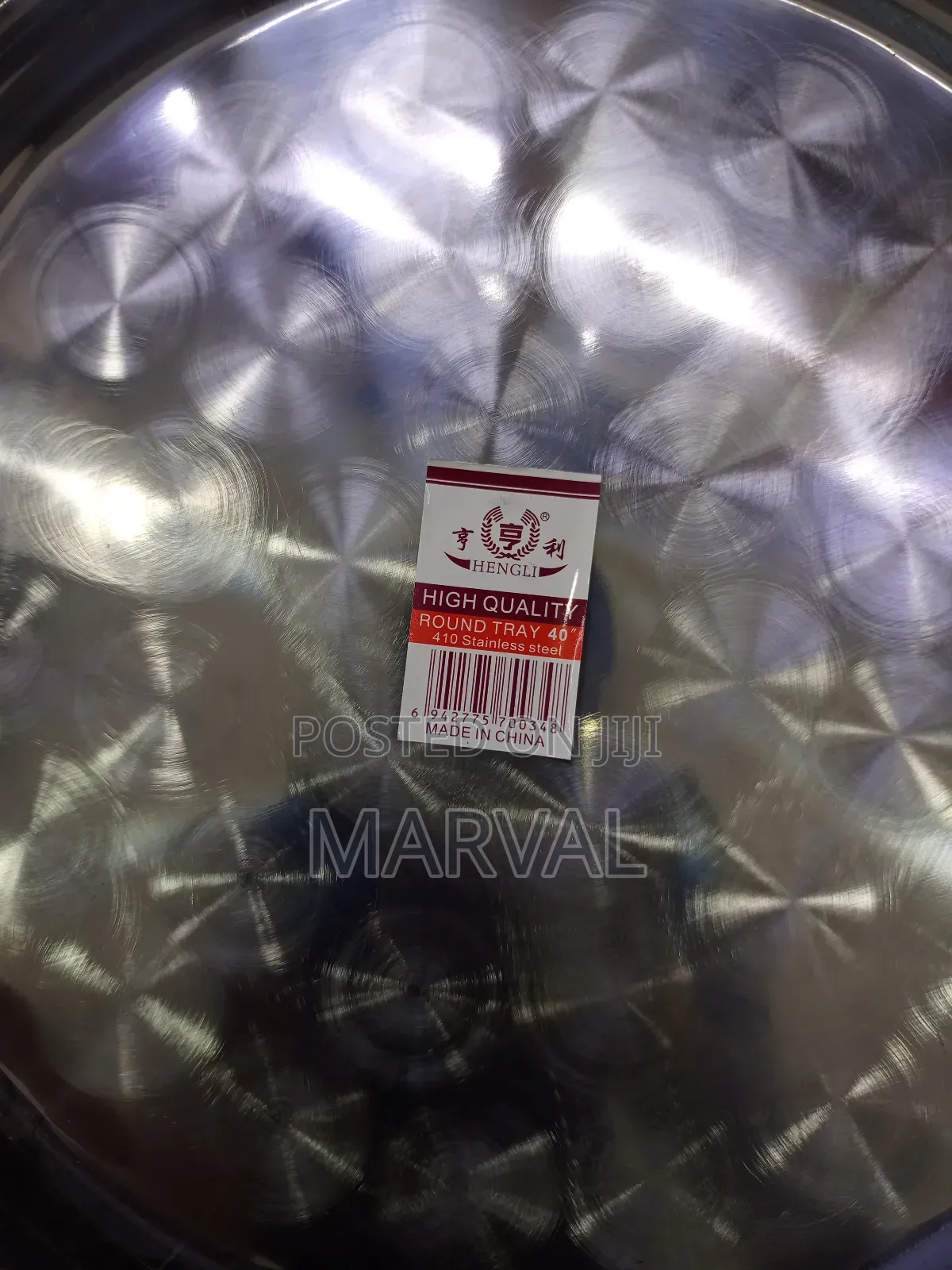 6pcs of 40 Inch Round Stainless Steel Serving Tray