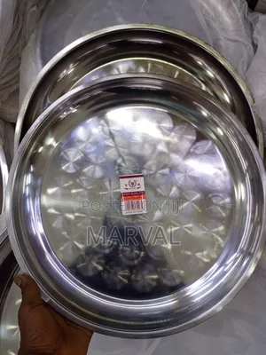 6pcs of 40 Inch Round Stainless Steel Serving Tray