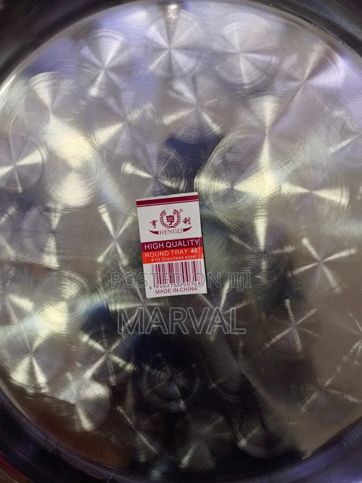 6pcs of 40 Inch Round Stainless Steel Serving Tray