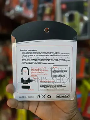 Hardened Stainless Steel Alarm Padlock