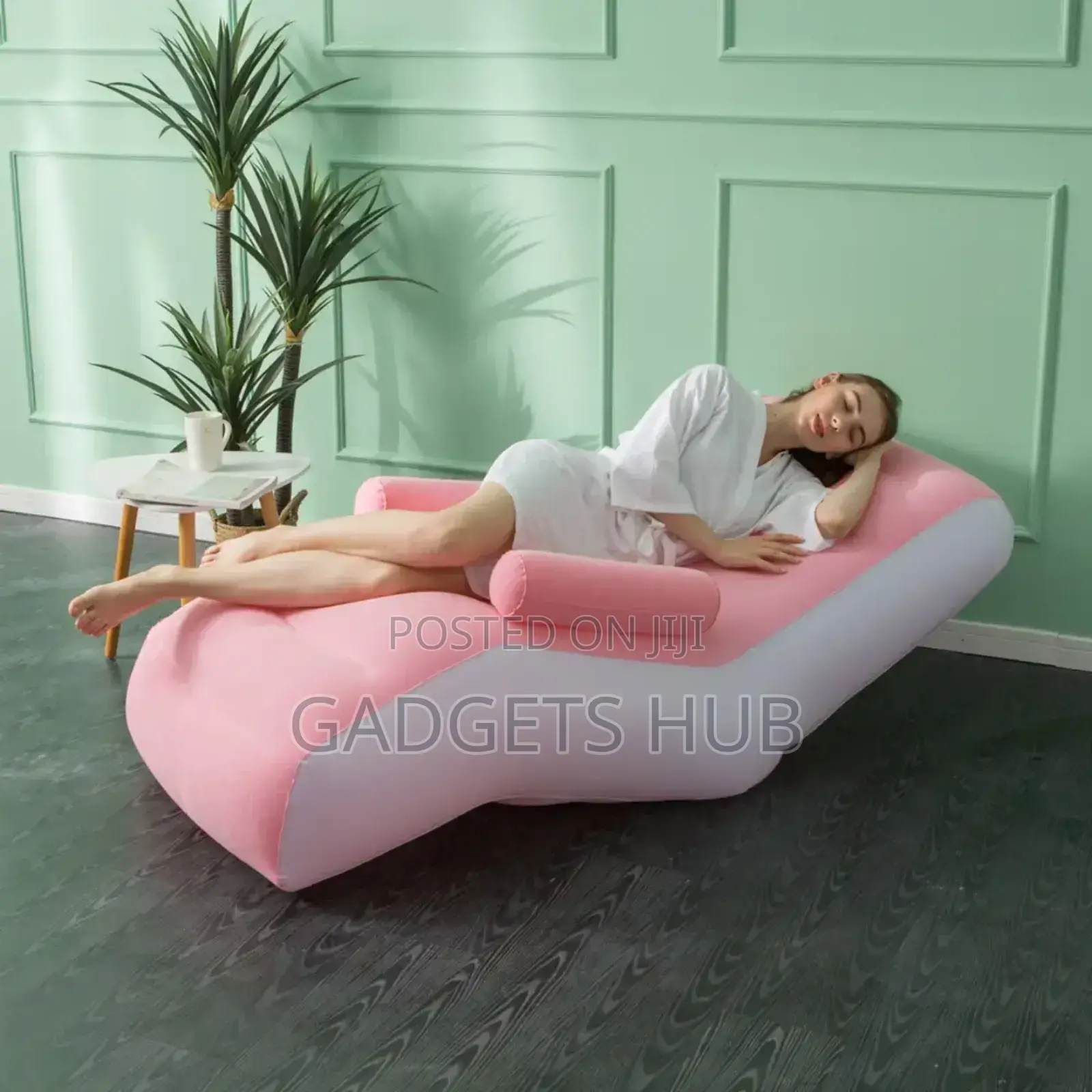 Inflatable Air Sofa With Armrests Bean Bag Recliner