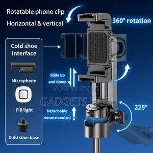 Tripod Support 4 Section Stretchable Selfie Stick