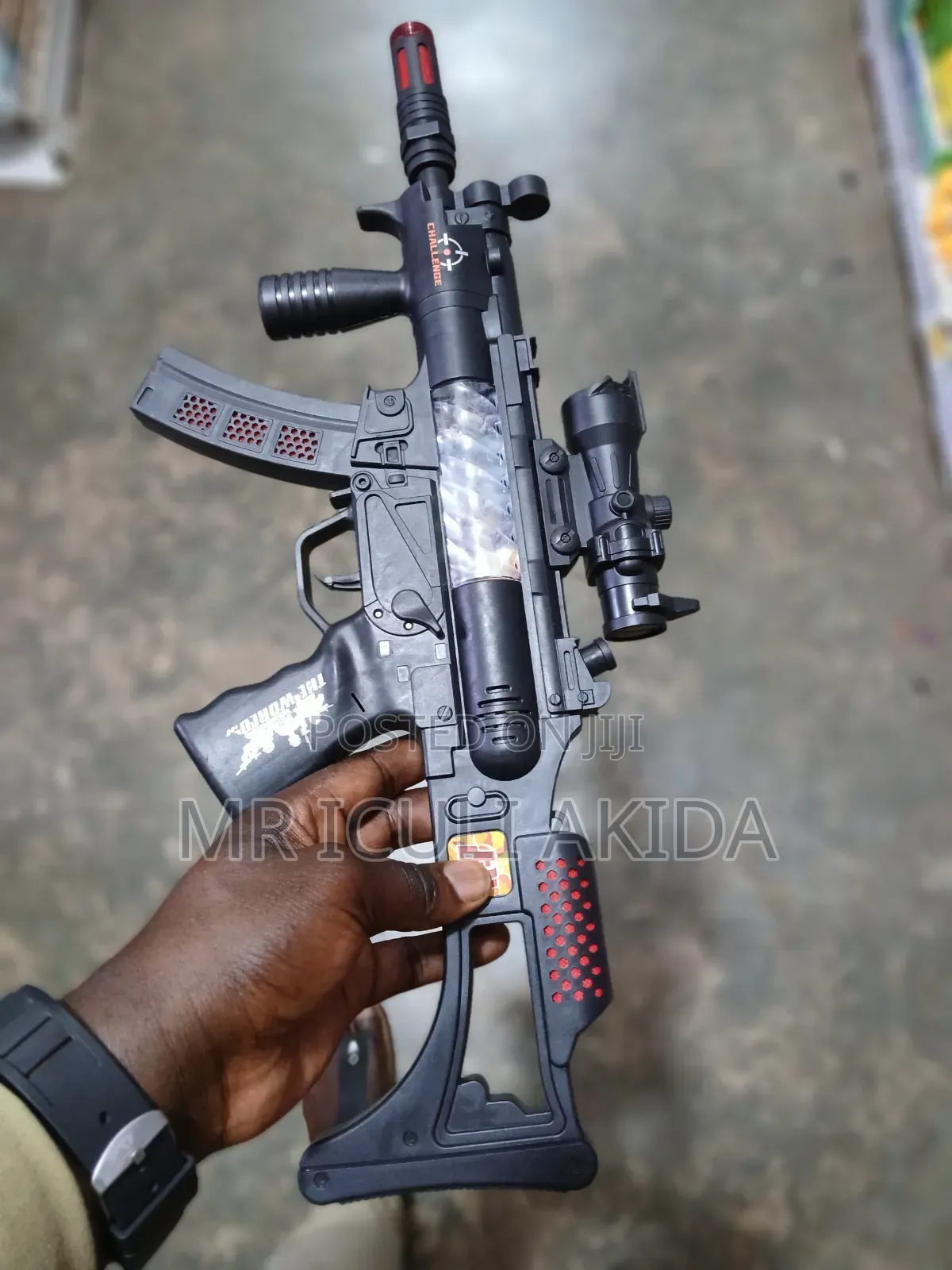Kids Plastic Sound Light Infrared Fake Toy Ak 47 Gun