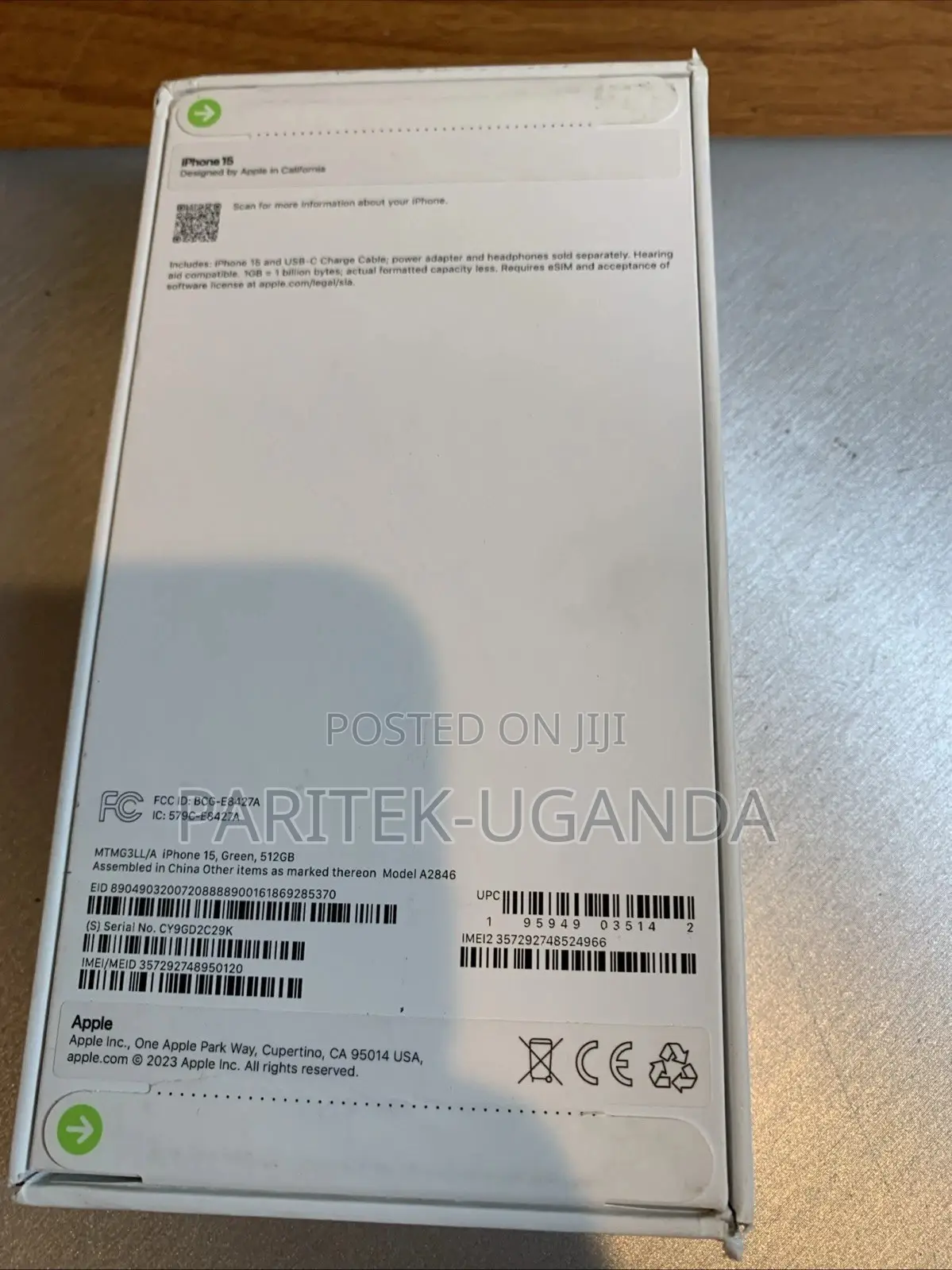 New Apple iPhone 15 512 GB Black