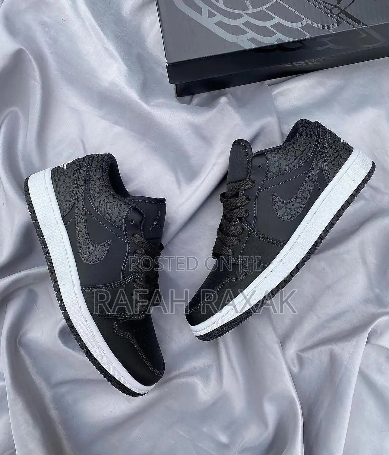 Original Nike Air Jordan 1 Low ‘Black Elephant’ Sneakers