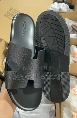 Original Men’S Black Pasada Push in Leather Sandals