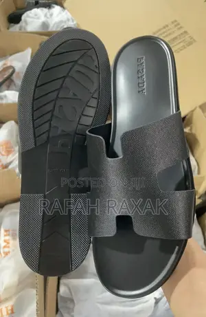 Original Men’S Black Pasada Push in Leather Sandals