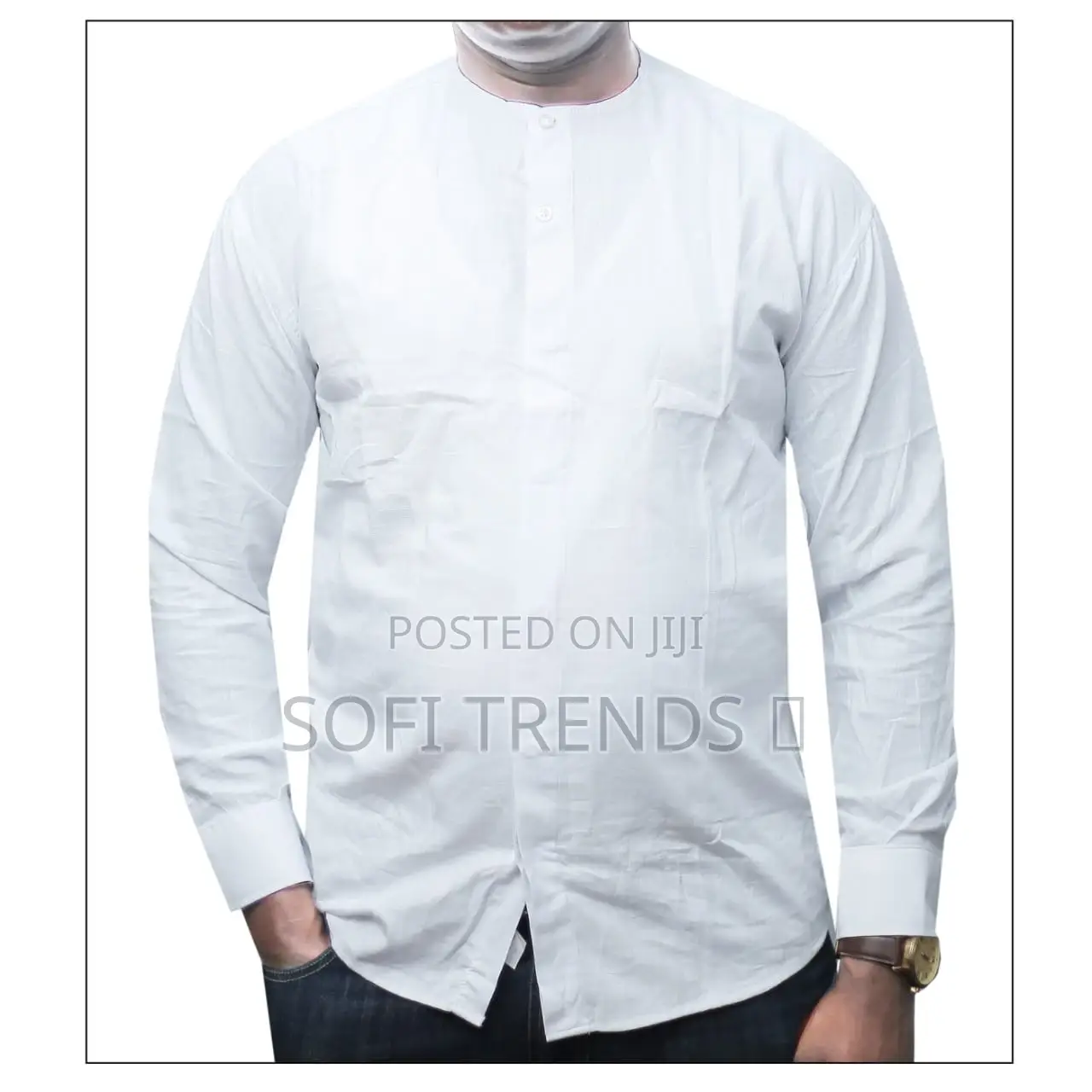 Gents Collarless Linen Shirts