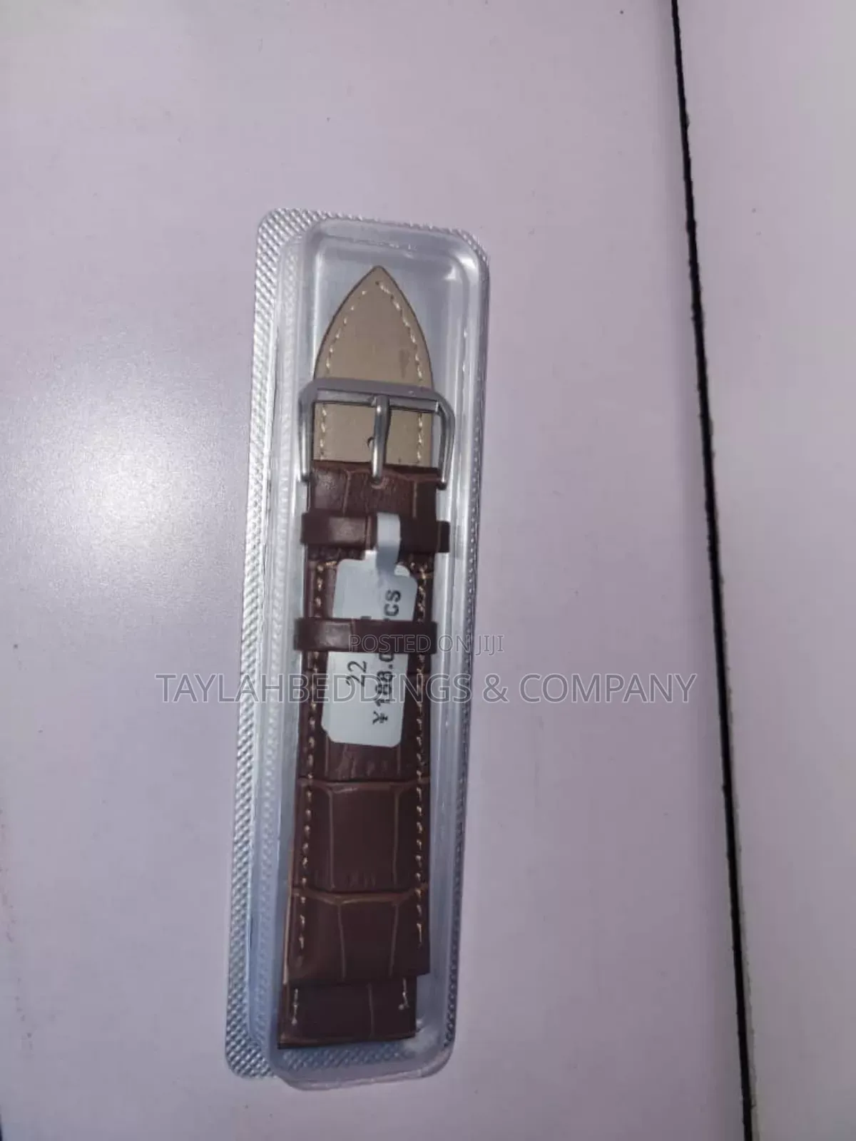 22mm Stech Premium Long Buckle Leather Strap for Watch
