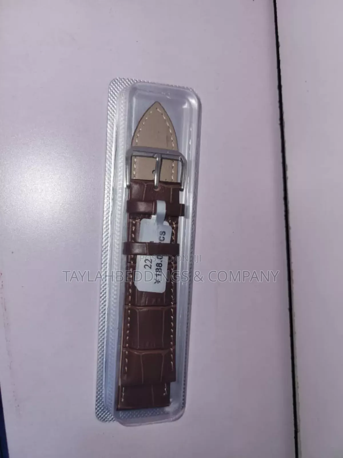 22mm Stech Premium Long Buckle Leather Strap for Watch