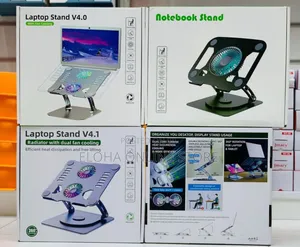 Ergonomic 360° Rotating Laptop Stand With Dual Fan Cooling