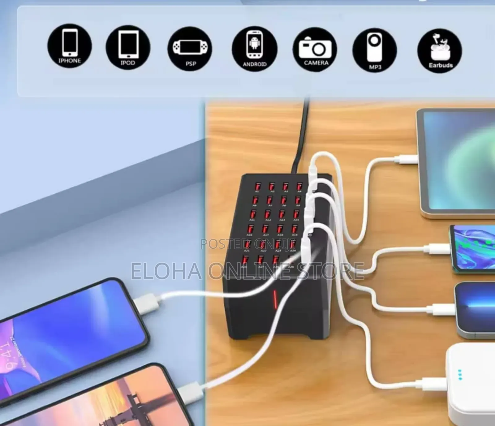 Usb Charger 30 Ports 150w Fast Charging Station Dock
