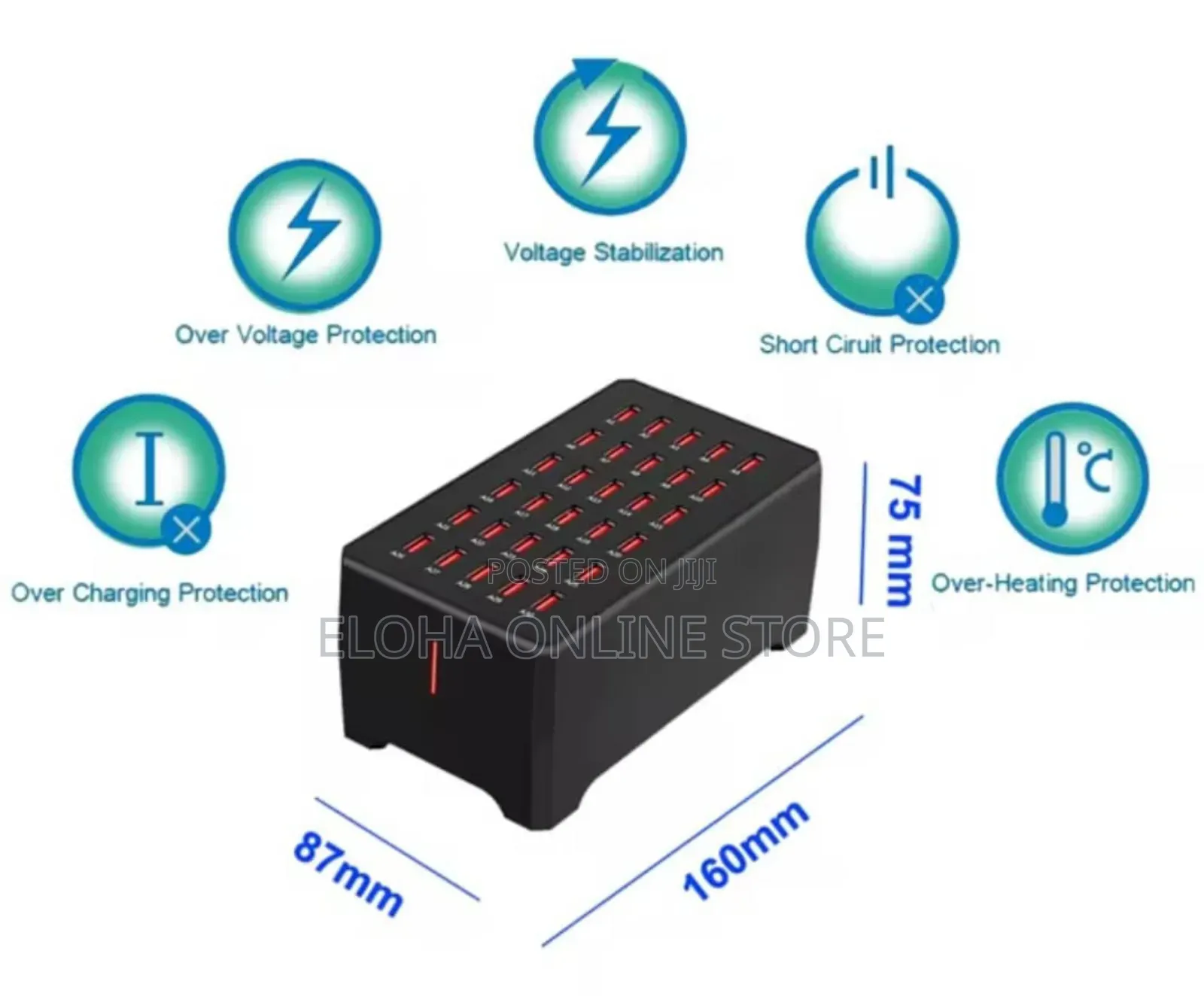 Usb Charger 30 Ports 150w Fast Charging Station Dock
