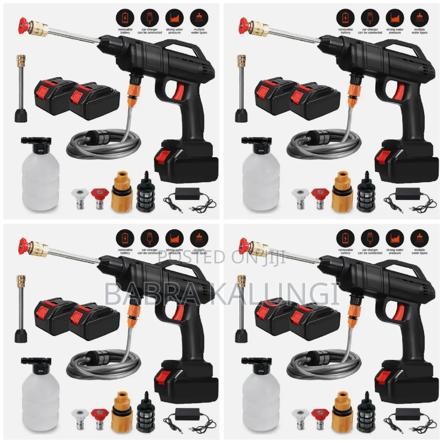 Rechargeable Jet Car Washer Water Gun