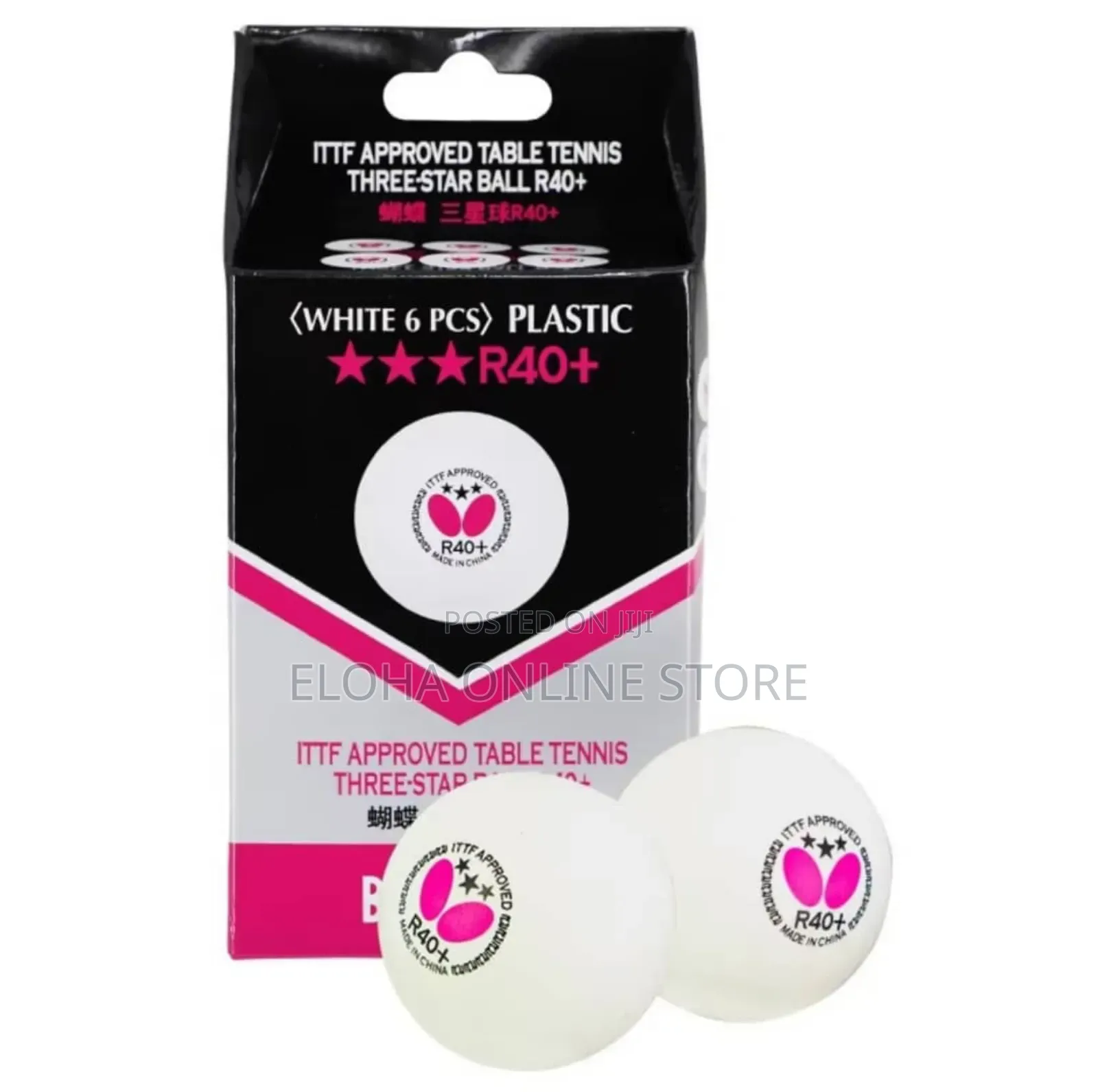 Butterfly R40 Table Tennis Balls 6pcs
