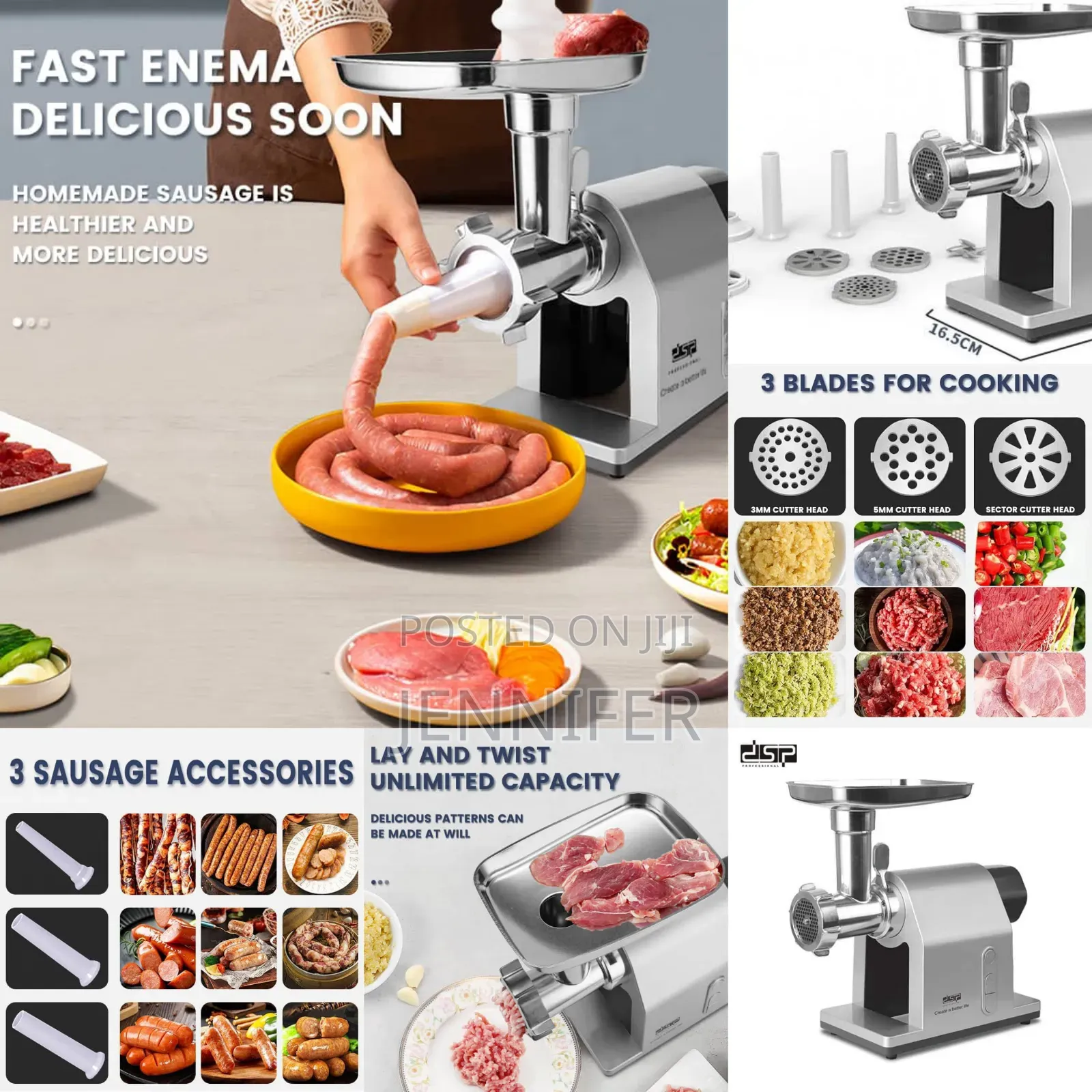 DSP 3in1 Meat Grinder - Sausage Maker 2000 W
