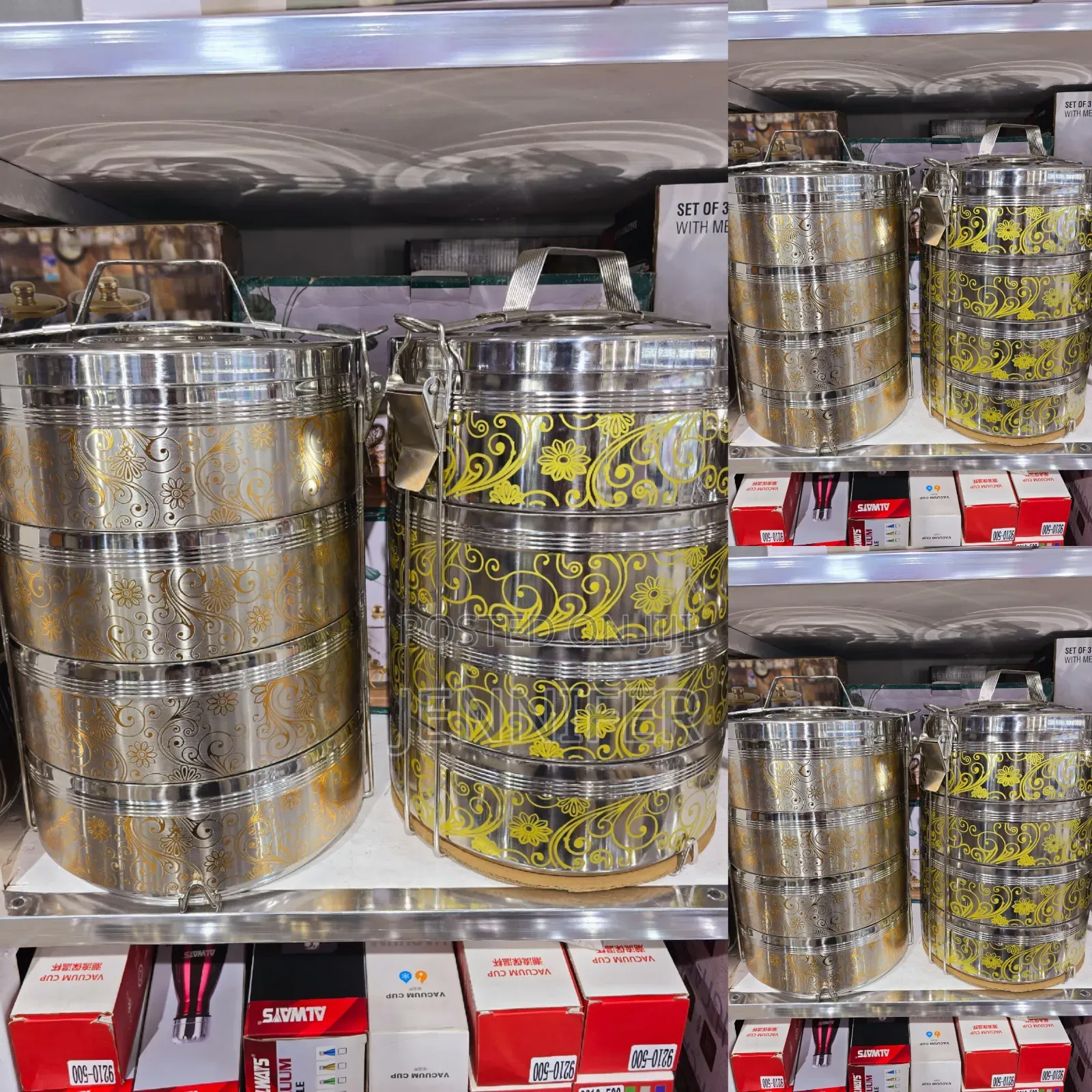 4tier Large Stainless Steel Food Flask