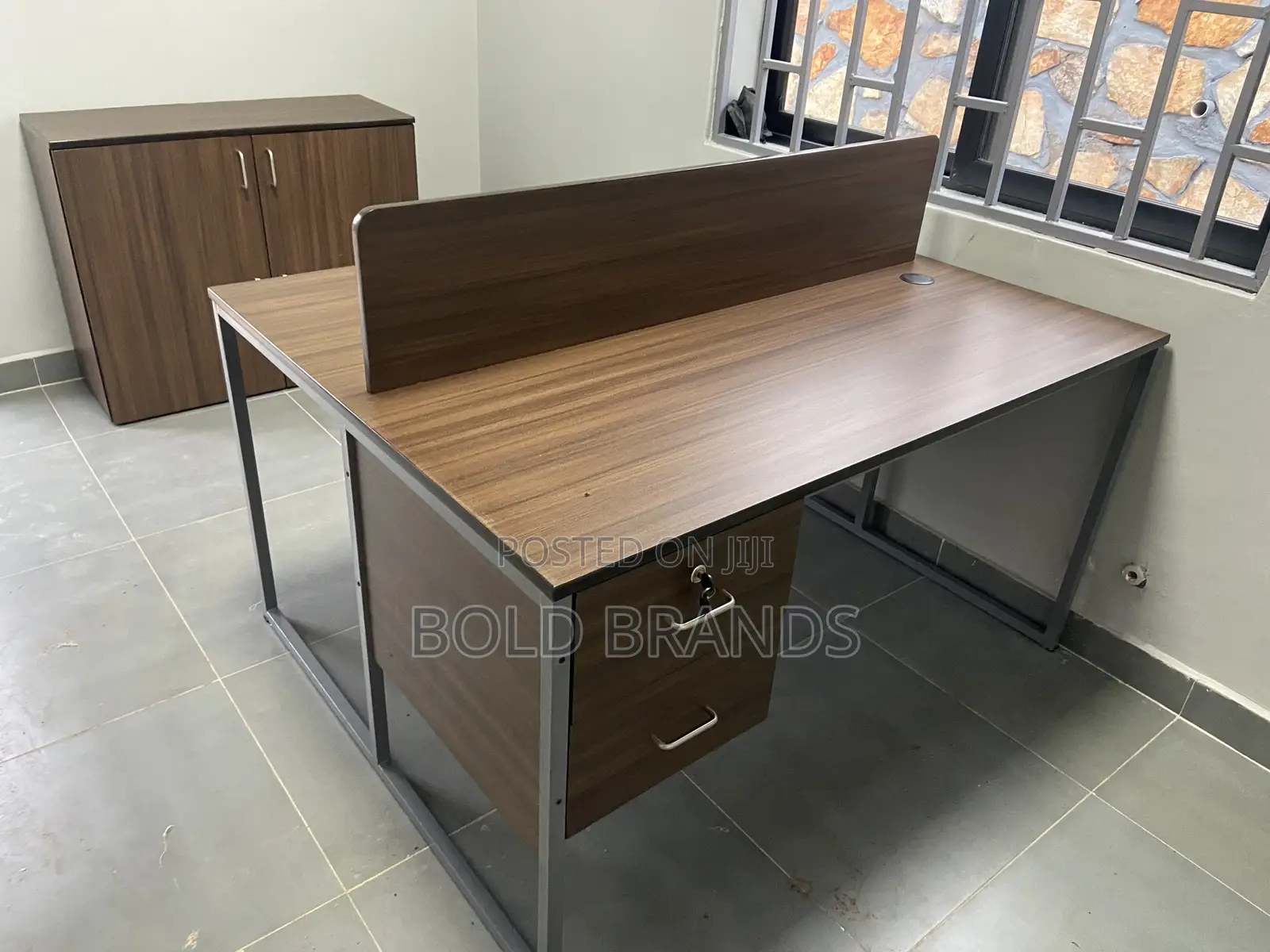 Two Seater Workstation Teak