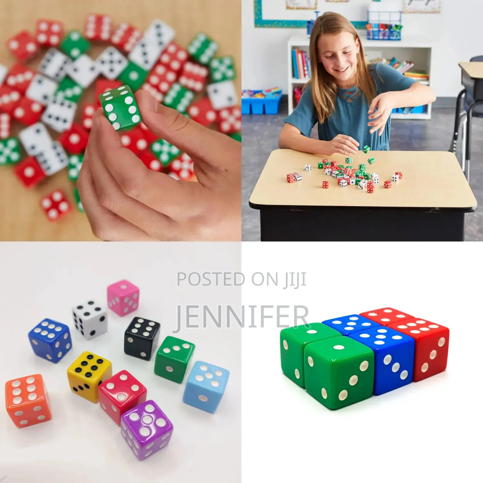 5pcs High Quality Lucky Dotted Dices