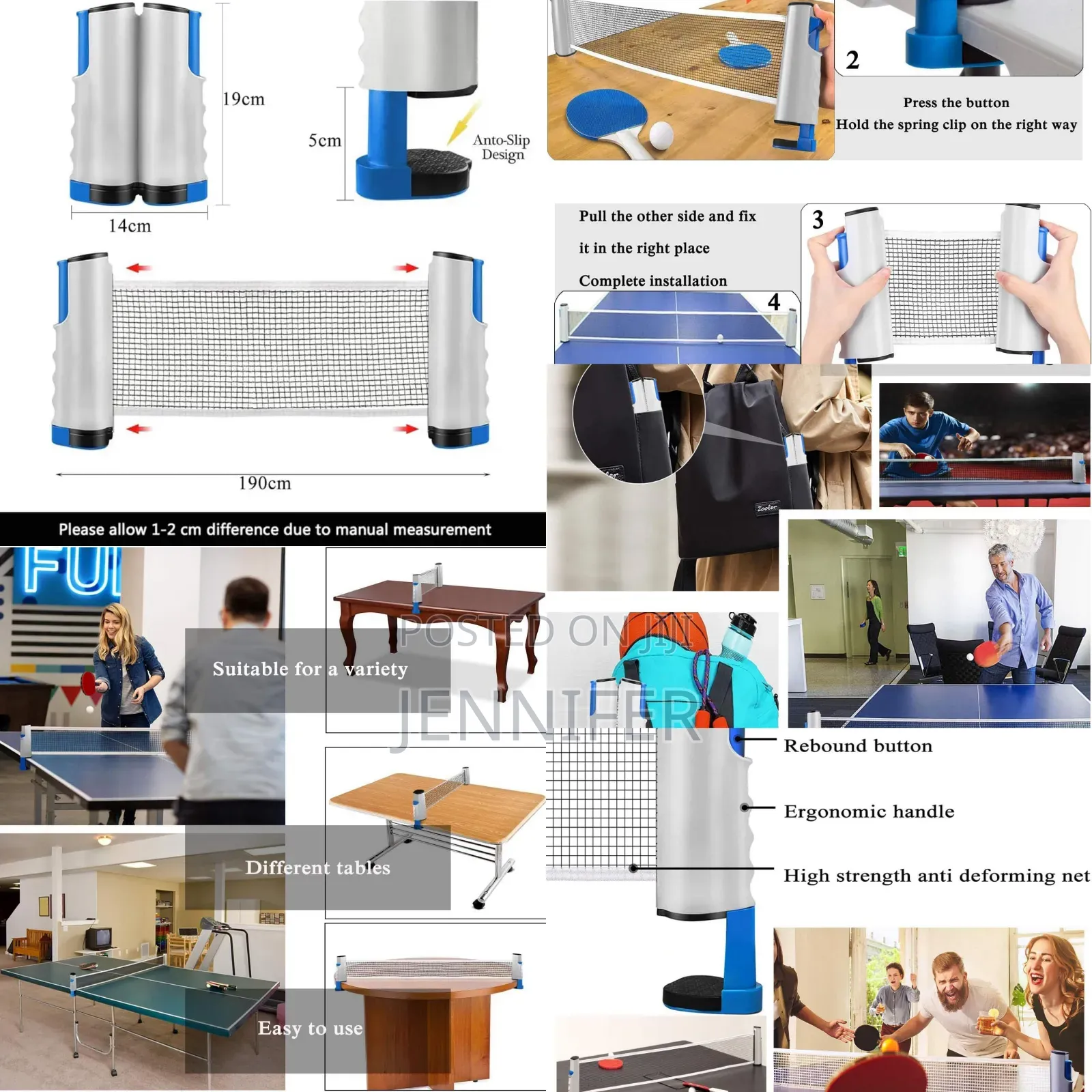 Retractable Table Tennis Net