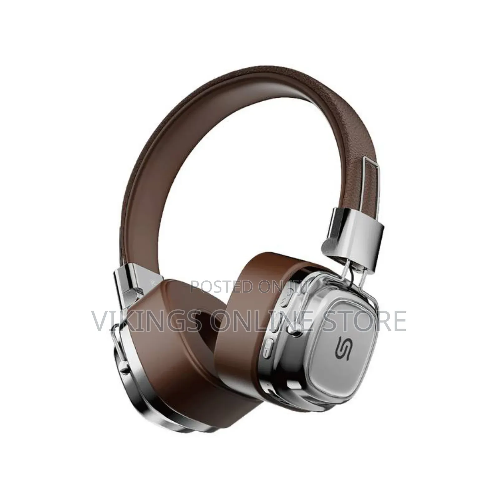 Porodo Soundtec Vintage Wireless Enc Headphones - Brown