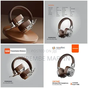 Porodo Pd-Stwlep037 Soundtec Vintage Wireless Enc Headphone