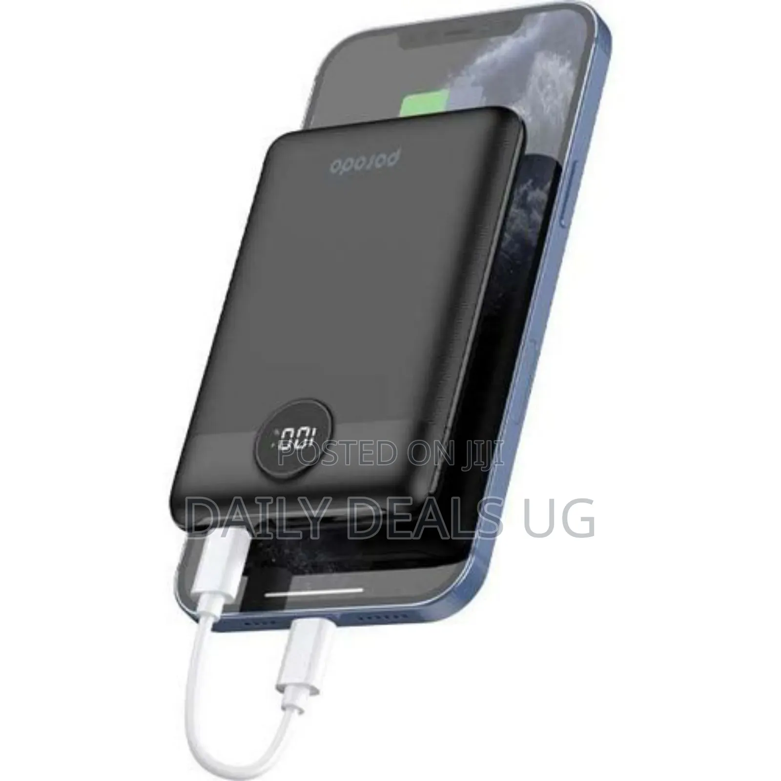Porodo Super Slim Portable Power Bank 10000 Mah -Black