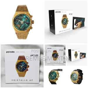 Porodo Cristallo Ap Smart Watch Gold