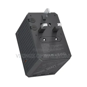 Porodo Travel Universal Charger, Dual Fuse, Pd 65w, - Black