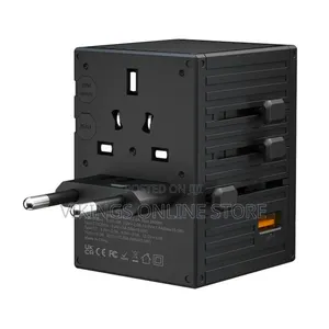 Porodo Travel Universal Charger, Dual Fuse, Pd 65w, - Black