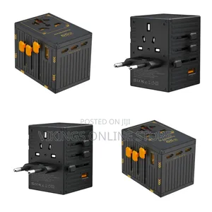 Porodo Travel Universal Charger, Dual Fuse, Pd 65w, - Black