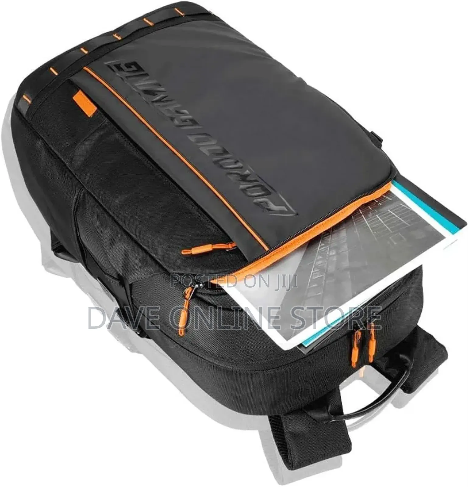 Porodo Gaming Pu Laptop Backpack With Usb-C Port - Black