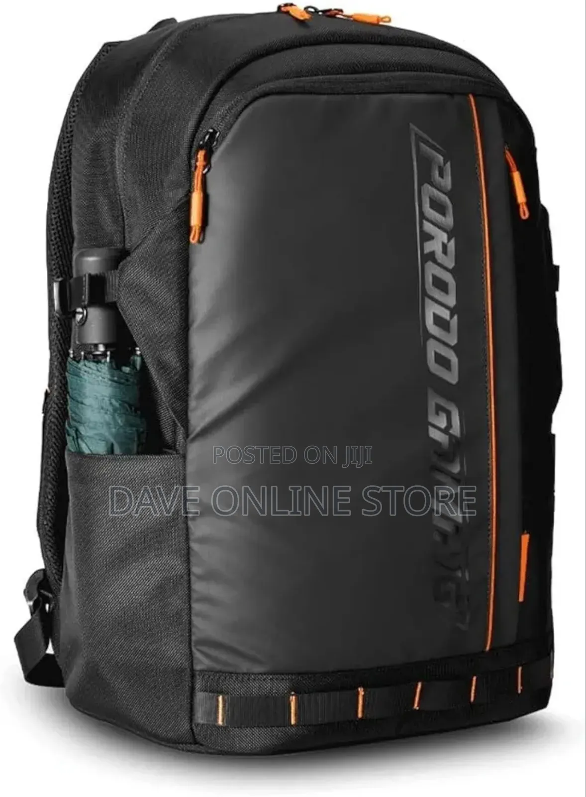 Porodo Gaming Pu Laptop Backpack With Usb-C Port - Black