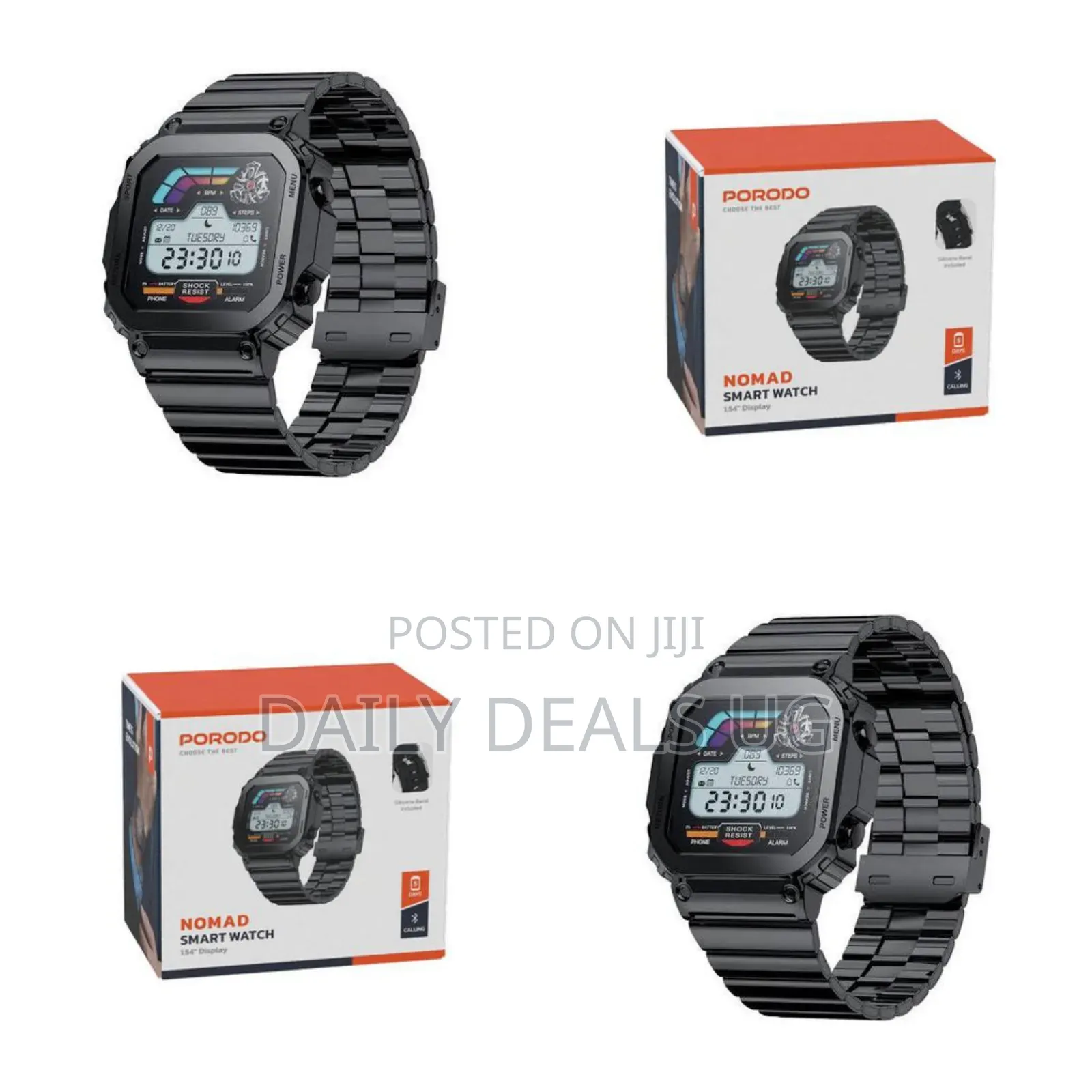 Porodo Nomad Smart Watch Black