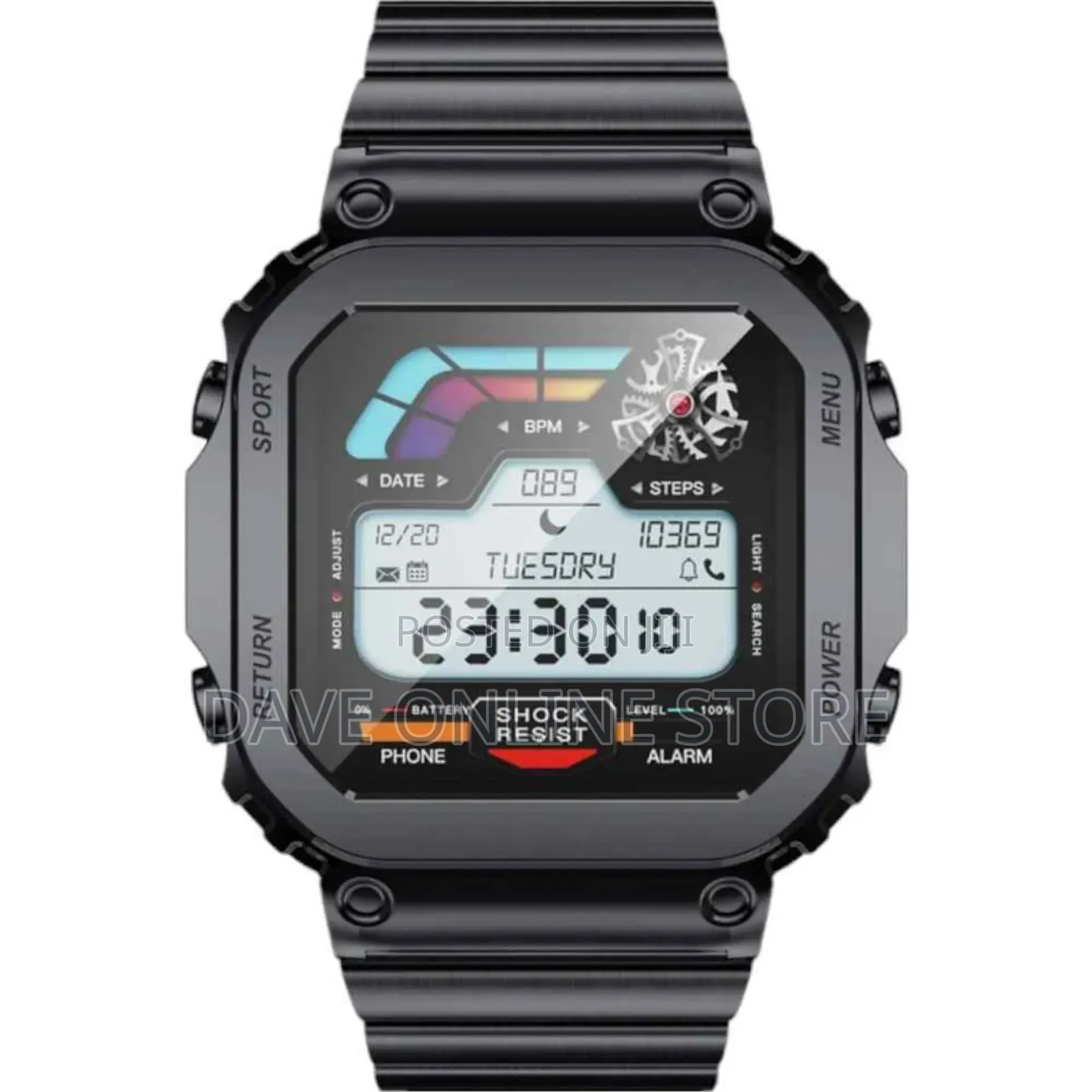Porodo Nomad Smart Watch Black. 1.54'' Display
