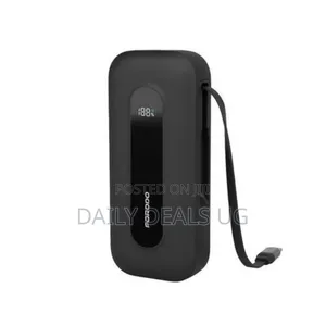 Porodo 10000mah Power Bank 58cm Retractable Type-C Black