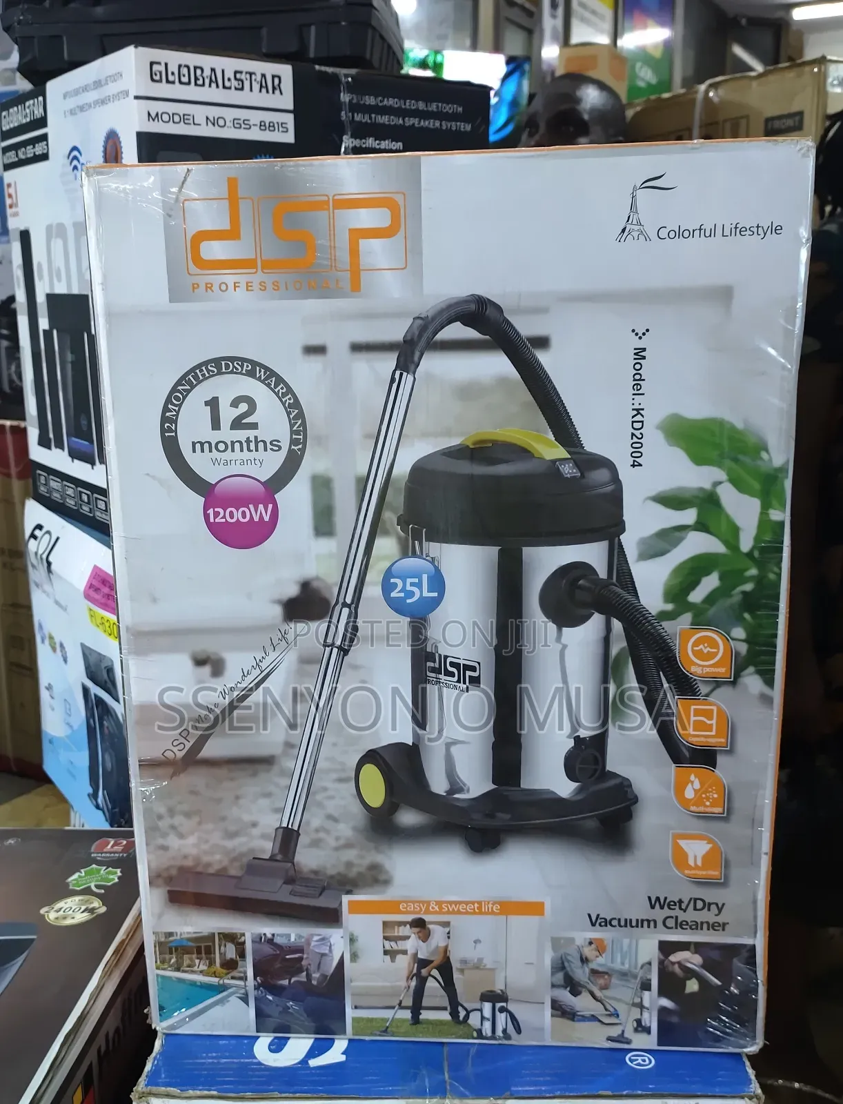 DSP Vacuum Cleaner Wet/Dry 25l Capacity - Kd2004 - 1200w