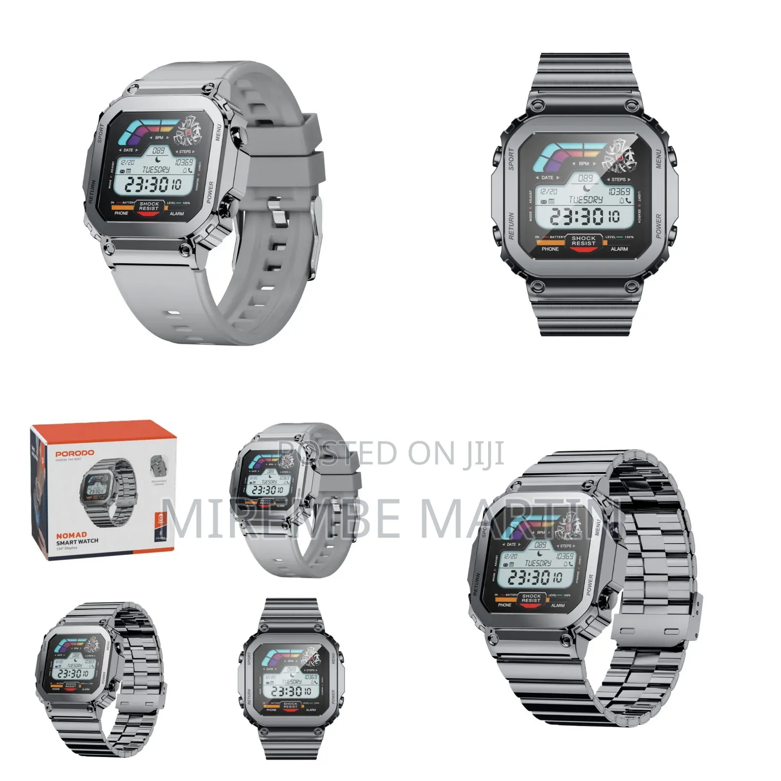 Porodo Nomad Smart Watch Pd-Nomad-Sl Silver