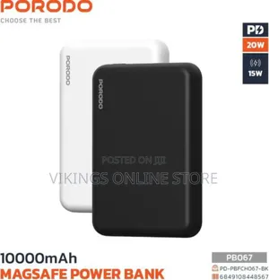 Porodo 10000mah Power Bank, Compatible With Magsafe