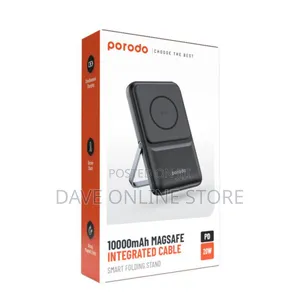 Porodo 10000mah Magsafe Power Bank Stand Attach - Black