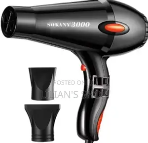 Sokany Professional Hair Dryer 3000w Black Sk-3001