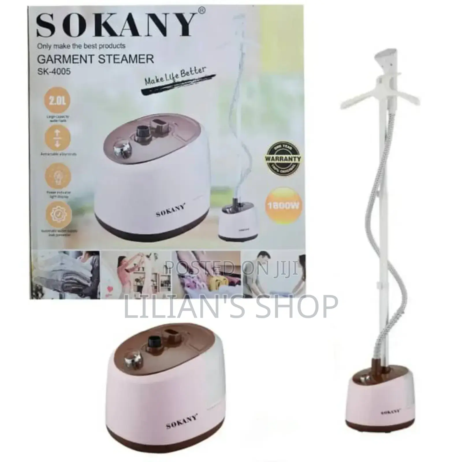 Sokany 2.0litres Heavyduty Garment Steamer