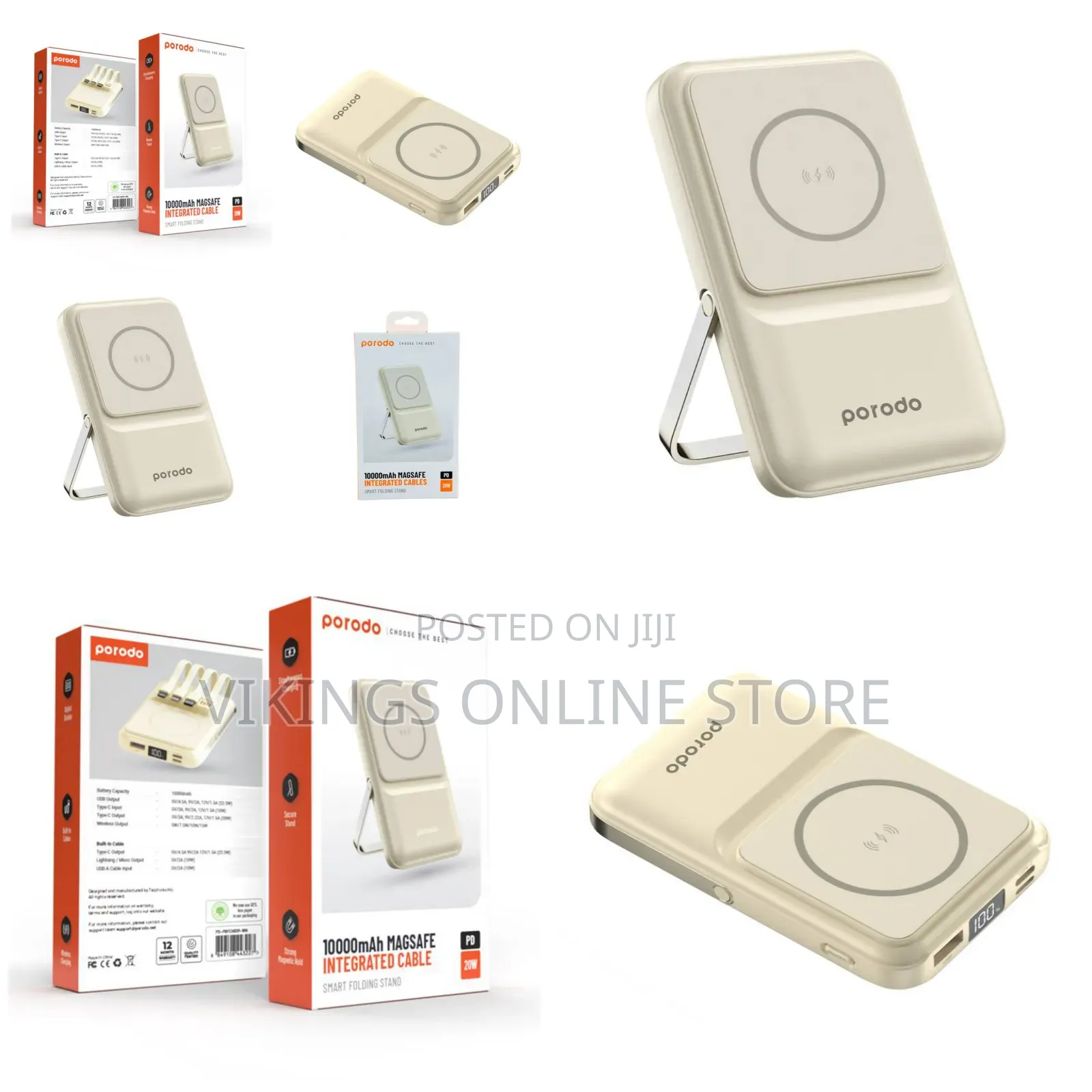 Power Bank Porodo 10000mah Magsafe White