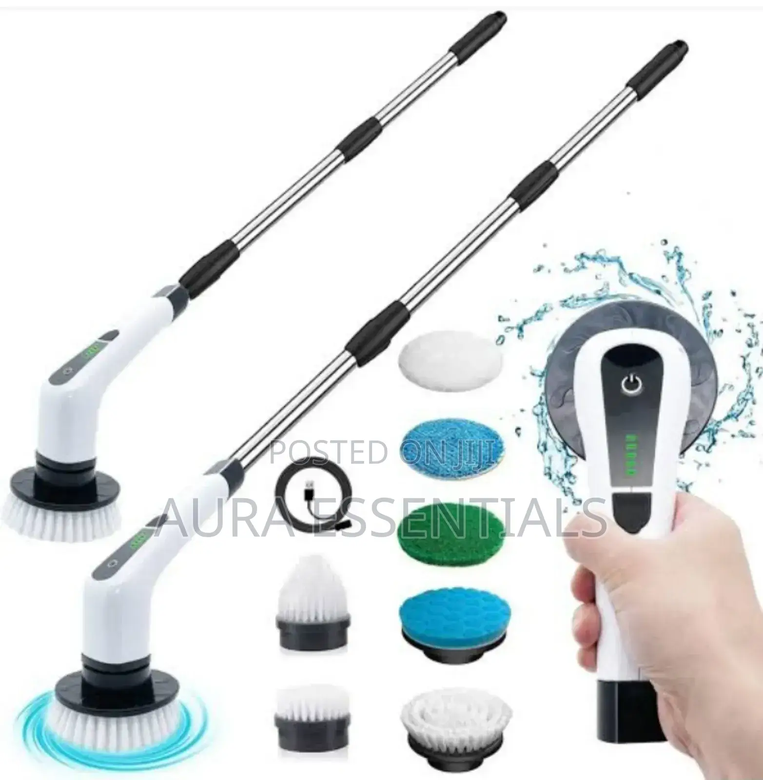 Cordless Electric Spin Scrubber With 7 Brush Heads