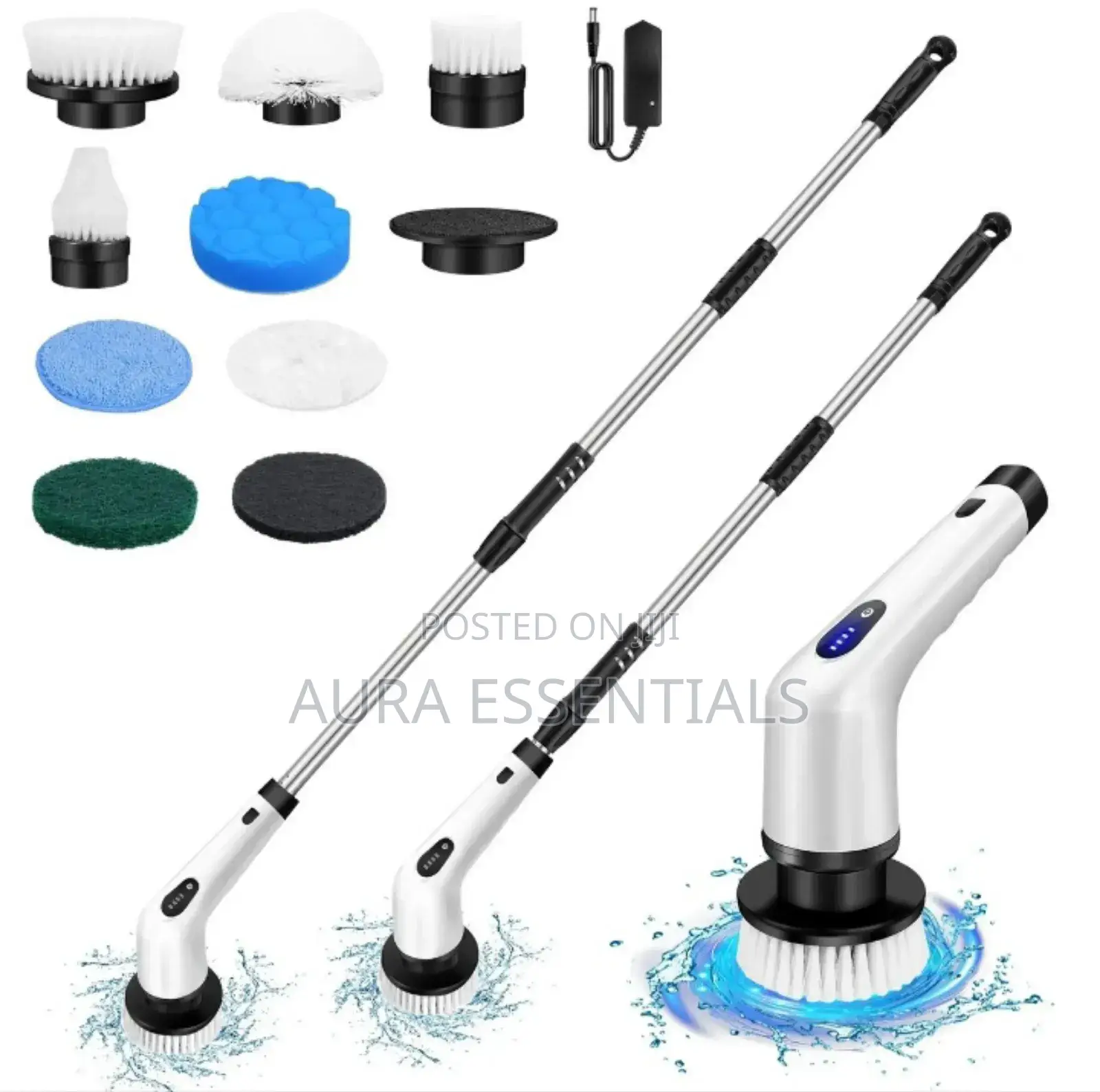 Cordless Electric Spin Scrubber With 7 Brush Heads