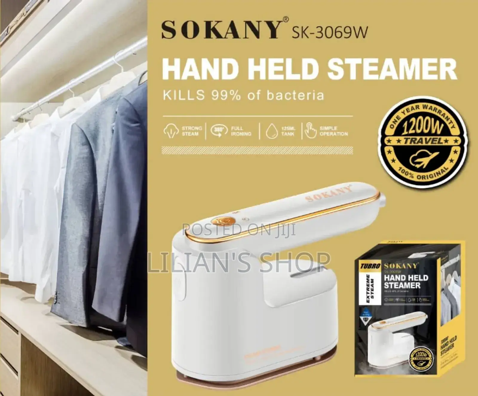 Sokany Sk-3069w Handheld Portable Steam Iron