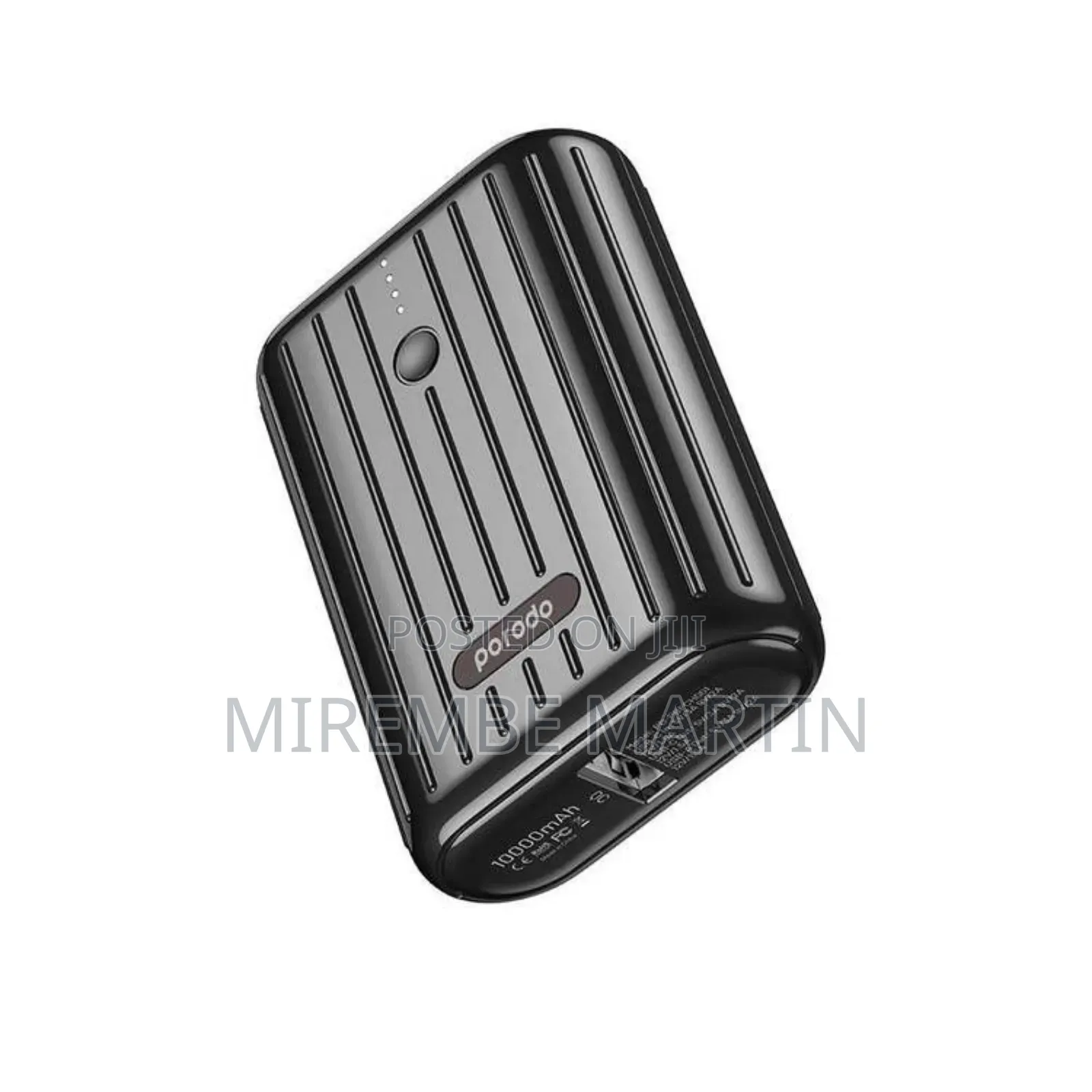 Porodo Power Bank 10000mah Qc3.0 With Pd 20w, - Black